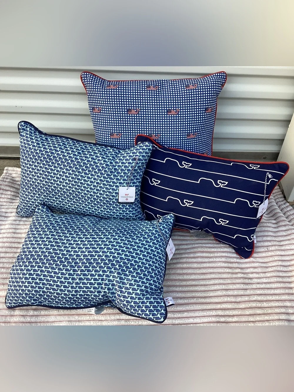 New! Set of 4 Vineyard Vine Throw Pillows